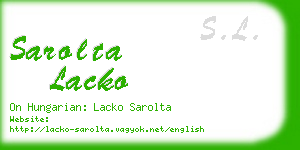 sarolta lacko business card